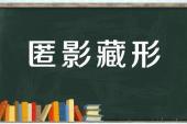 用“匿影藏形”造句