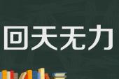 用“回天无力”造句