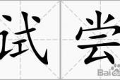 用“试尝”造句