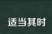 用“适当其时”造句