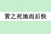 用“置之死地而后快”造句